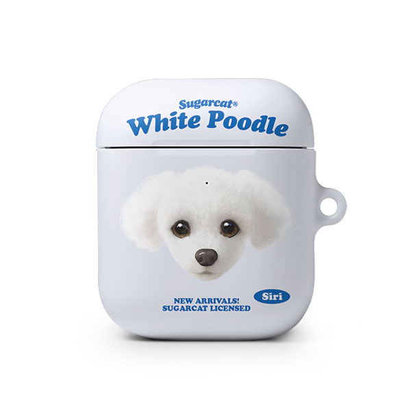 Siri the White Poodle TypeFace AirPod Hard Case