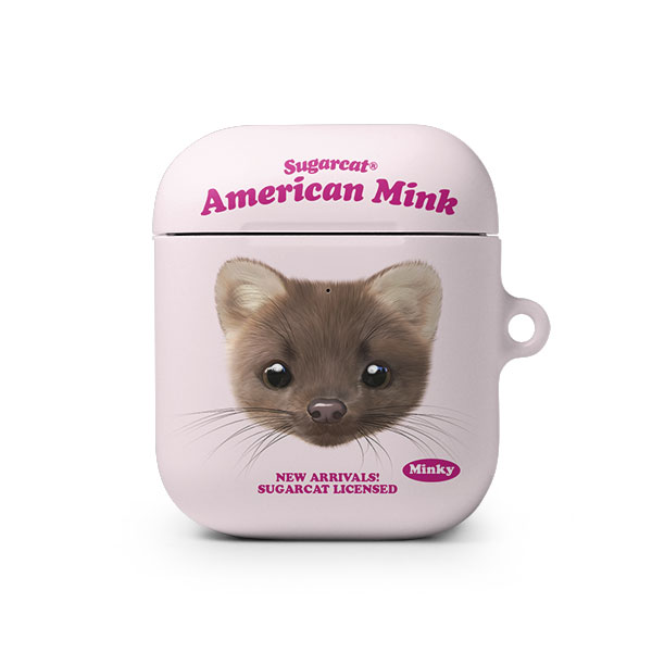 Minky the American Mink TypeFace AirPod Hard Case