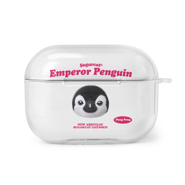 Peng Peng the Baby Penguin TypeFace AirPod PRO Clear Hard Case
