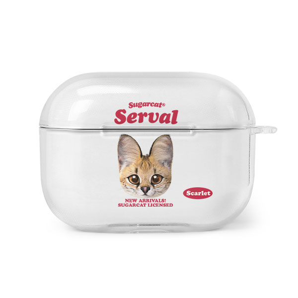 Scarlet the Serval TypeFace AirPod PRO Clear Hard Case