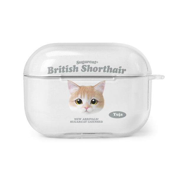 Yuja the British Shorthair TypeFace AirPod PRO Clear Hard Case