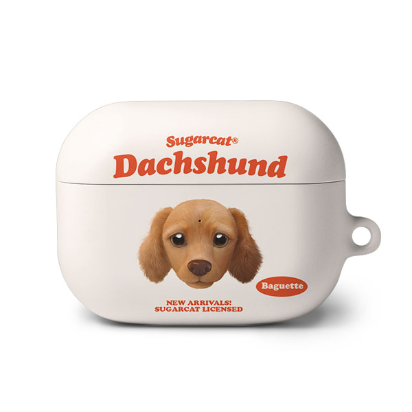 Baguette the Dachshund TypeFace AirPod PRO Hard Case
