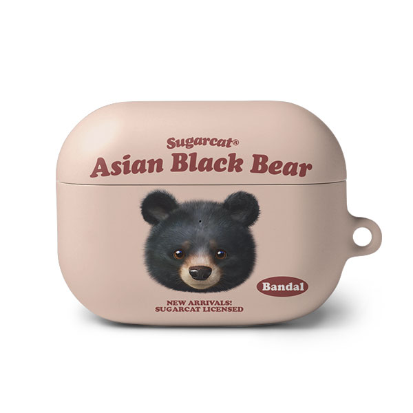 Bandal the Aisan Black Bear TypeFace AirPod PRO Hard Case