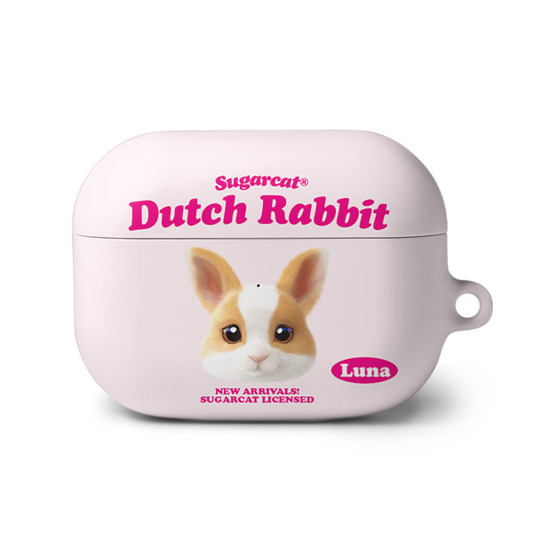 Luna the Dutch Rabbit TypeFace AirPod PRO Hard Case