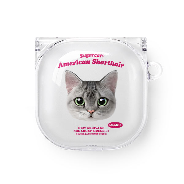 Cookie the American Shorthair TypeFace Buds Pro/Live Clear Hard Case