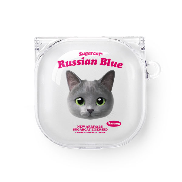 Sarang the Russian Blue TypeFace Buds Pro/Live Clear Hard Case