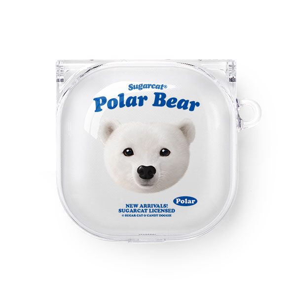 Polar the Polar Bear TypeFace Buds Pro/Live Clear Hard Case