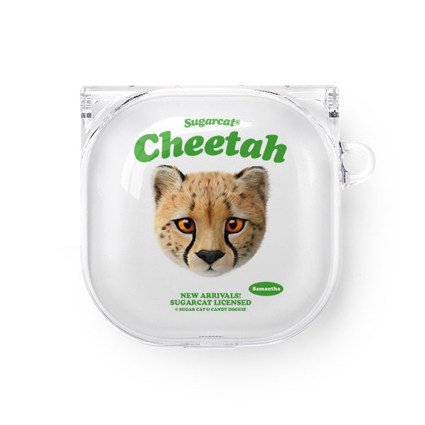 Samantha the Cheetah TypeFace Buds Pro/Live Clear Hard Case