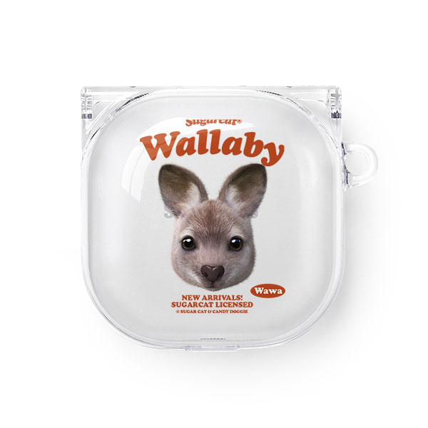 Wawa the Wallaby TypeFace Buds Pro/Live Clear Hard Case