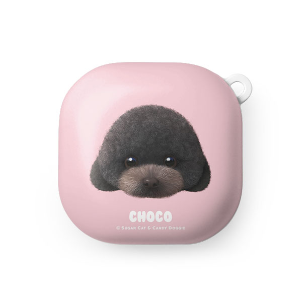 Choco the Black Poodle Face Buds Pro/Live Hard Case