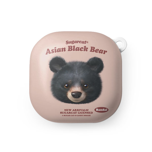 Bandal the Aisan Black Bear TypeFace Buds Pro/Live Hard Case