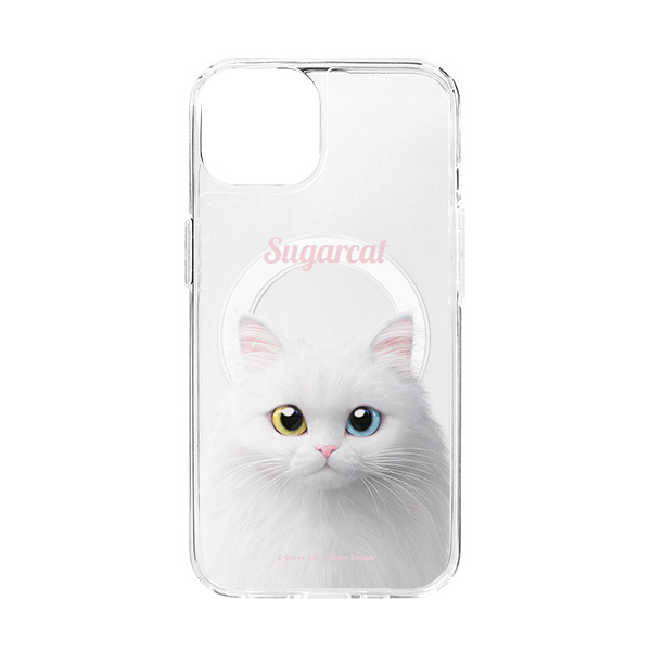 Cloud the Persian Cat Simple Clear Gelhard Case (for MagSafe)