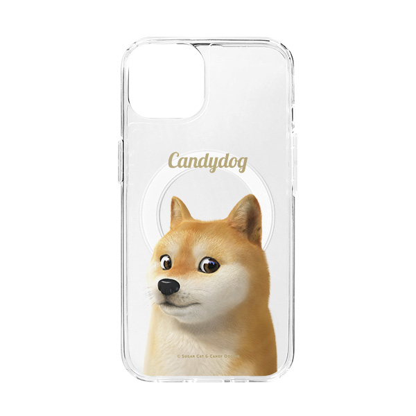Doge the Shiba Inu (GOLD ver.) Simple Clear Gelhard Case (for MagSafe)