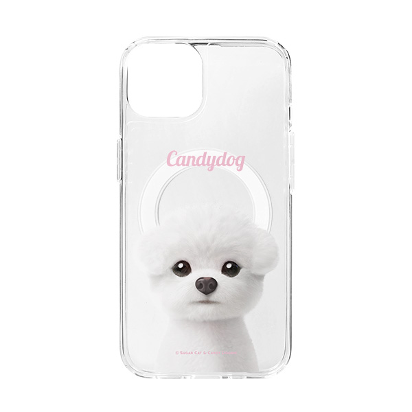 Louis the Bichon Frise Simple Clear Gelhard Case (for MagSafe)