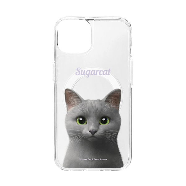 Nami the Russian Blue Simple Clear Gelhard Case (for MagSafe)