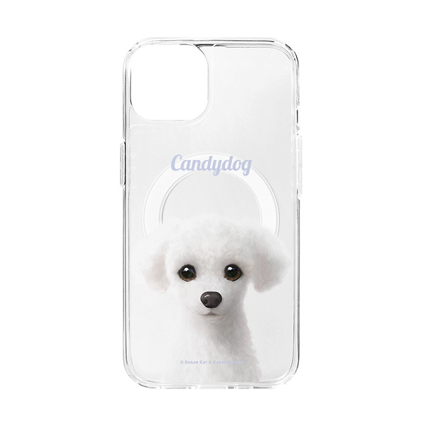 Siri the White Poodle Simple Clear Gelhard Case (for MagSafe)