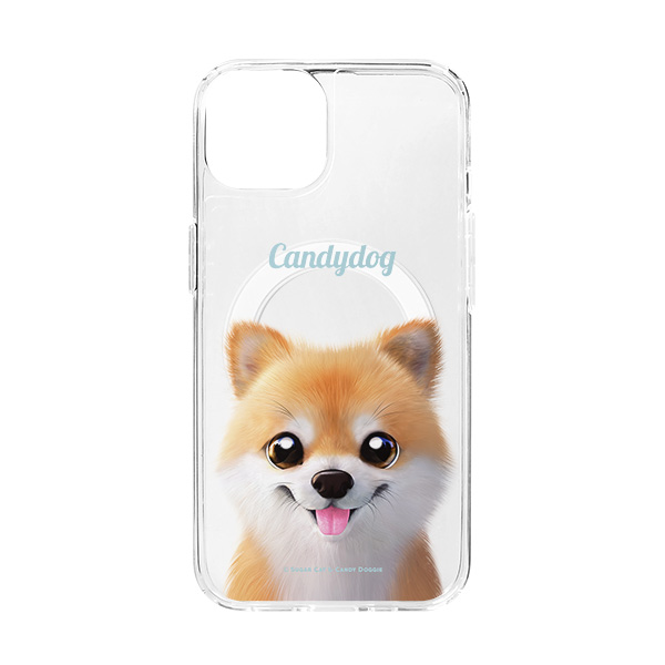 Tan the Pomeranian Simple Clear Gelhard Case (for MagSafe)