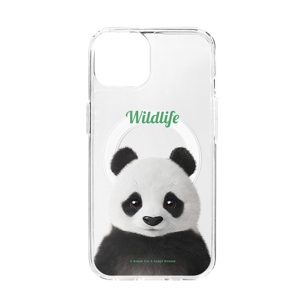 Pang the Giant Panda Simple Clear Gelhard Case (for MagSafe)
