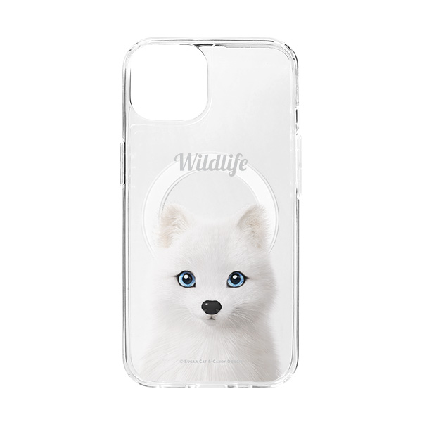 Polly the Arctic Fox Simple Clear Gelhard Case (for MagSafe)