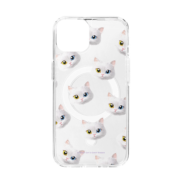 Darae Face Patterns Clear Gelhard Case (for MagSafe)