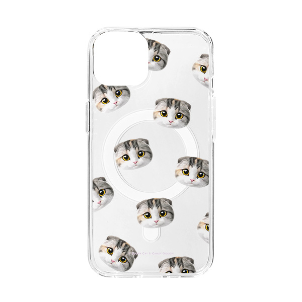 Yummy Face Patterns Clear Gelhard Case (for MagSafe)