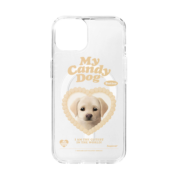 Butter the Labrador Retriever MyHeart Clear Gelhard Case (for MagSafe)