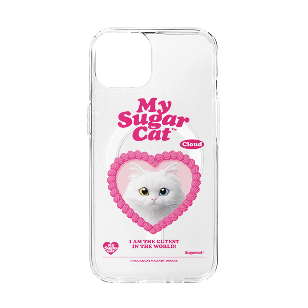 Cloud the Persian Cat MyHeart Clear Gelhard Case (for MagSafe)
