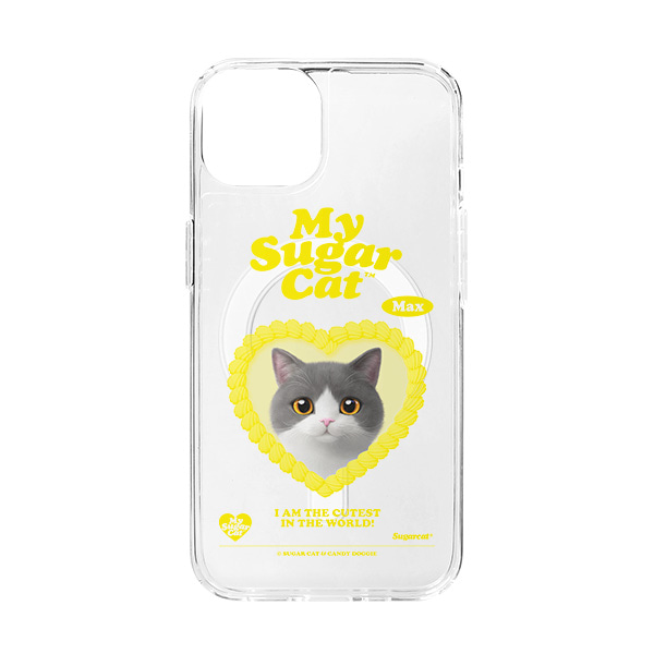 Max the British Shorthair MyHeart Clear Gelhard Case (for MagSafe)