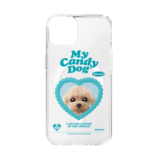 Renata the Poodle MyHeart Clear Gelhard Case (for MagSafe)