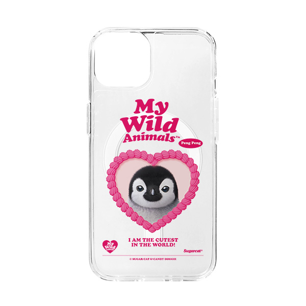Peng Peng the Baby Penguin MyHeart Clear Gelhard Case (for MagSafe)