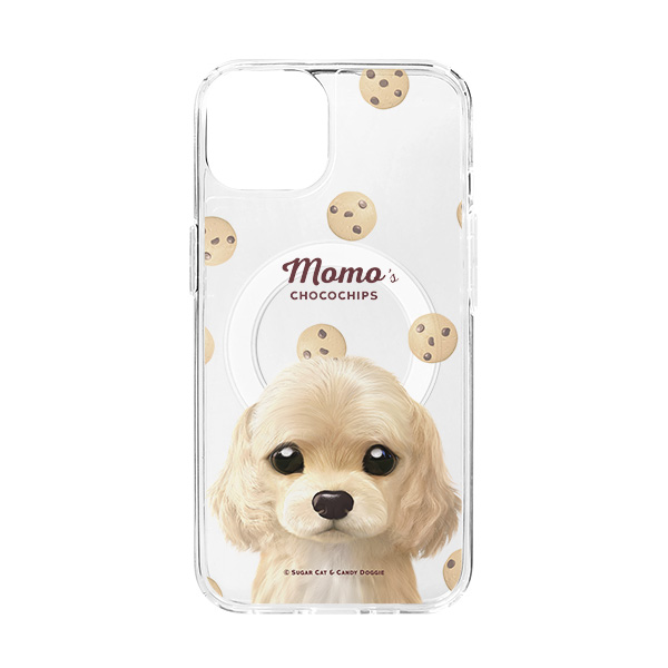 Momo the Cocker Spaniel’s Chocochips Clear Gelhard Case (for MagSafe)