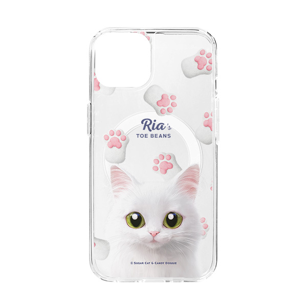 Ria’s Toe Beans Clear Gelhard Case (for MagSafe)
