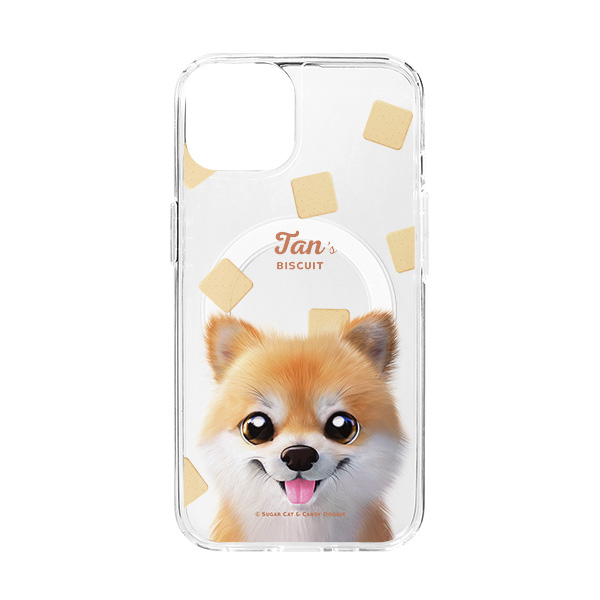 Tan the Pomeranian’s Biscuit Clear Gelhard Case (for MagSafe)