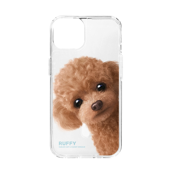 Ruffy the Poodle Peekaboo Clear Gelhard Case (for MagSafe)