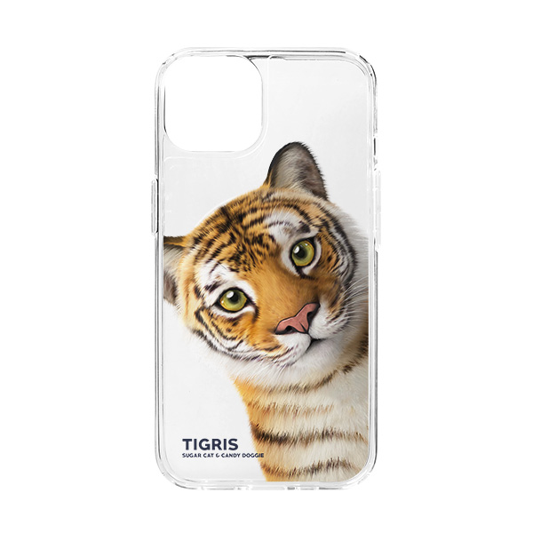 Tigris the Siberian Tiger Peekaboo Clear Gelhard Case (for MagSafe)