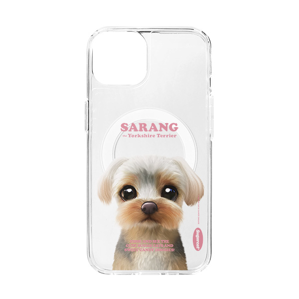 Sarang the Yorkshire Terrier Retro Clear Gelhard Case (for MagSafe)