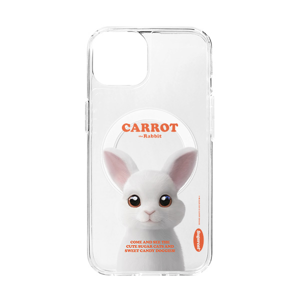 Carrot the Rabbit Retro Clear Gelhard Case (for MagSafe)