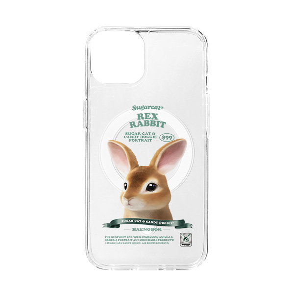 Haengbok the Rex Rabbit New Retro Clear Gelhard Case (for MagSafe)