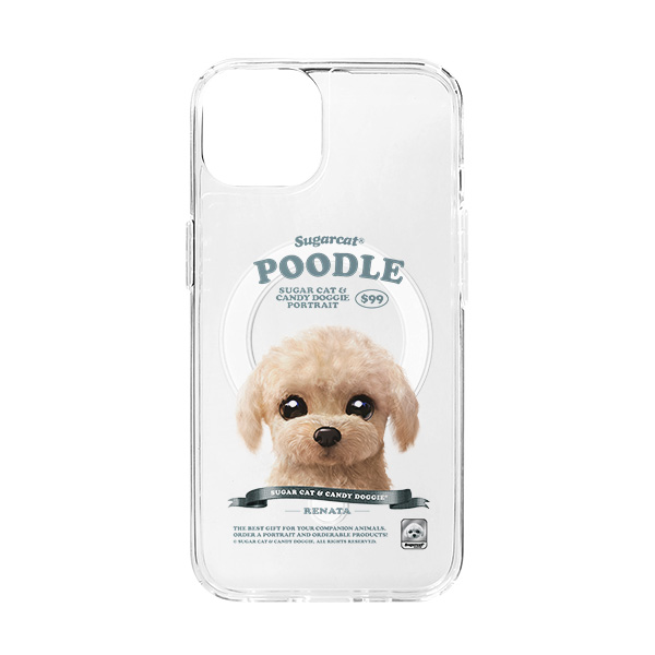 Renata the Poodle New Retro Clear Gelhard Case (for MagSafe)