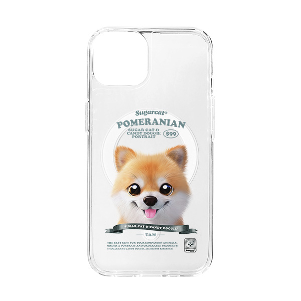 Tan the Pomeranian New Retro Clear Gelhard Case (for MagSafe)