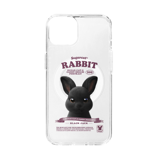 Black Jack the Rabbit New Retro Clear Gelhard Case (for MagSafe)