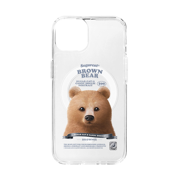 Brownie the Bear New Retro Clear Gelhard Case (for MagSafe)