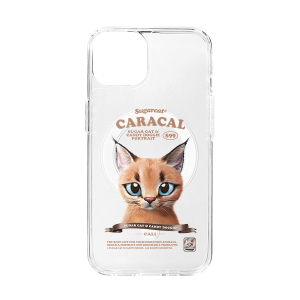 Cali the Caracal New Retro Clear Gelhard Case (for MagSafe)