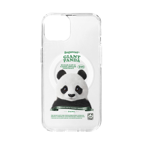 Pang the Giant Panda New Retro Clear Gelhard Case (for MagSafe)