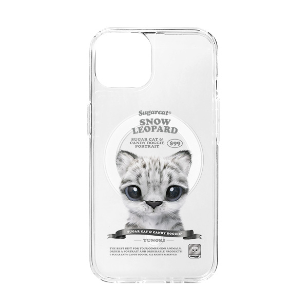 Yungki the Snow Leopard New Retro Clear Gelhard Case (for MagSafe)