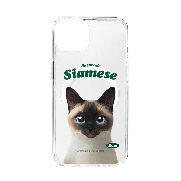 Bom the Siamese Type Clear Gelhard Case (for MagSafe)