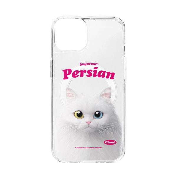 Cloud the Persian Cat Type Clear Gelhard Case (for MagSafe)