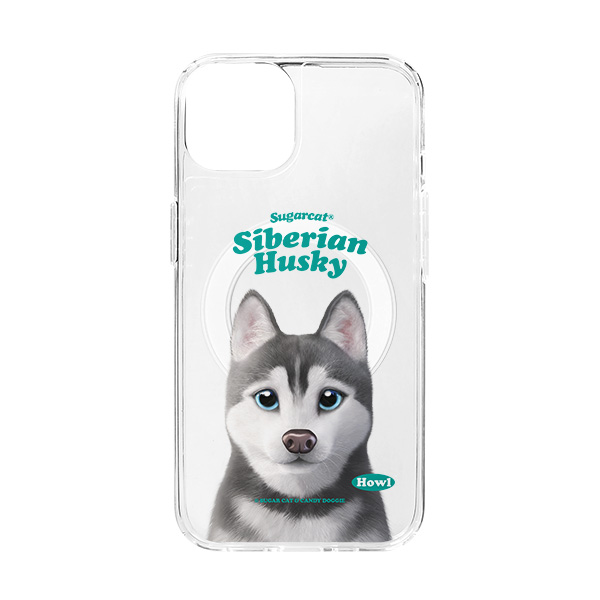 Howl the Siberian Husky Type Clear Gelhard Case (for MagSafe)