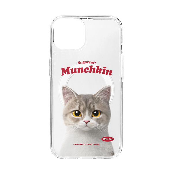 Winter the Munchkin Type Clear Gelhard Case (for MagSafe)