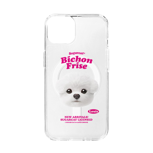 Louis the Bichon Frise TypeFace Clear Gelhard Case (for MagSafe)